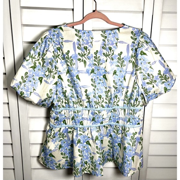 Umgee Boho Romantic Floral Bow Detail Top Cottagecore Coquette Women's Size 1X - Picture 12 of 12